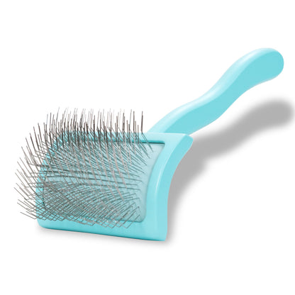 Chris Christensen Big G Dog Slicker Brush for Dogs (Goldendoodles, Labradoodles, Poodles), Groom Like a Professional, Fluff Detangle Style, Saves Time Energy, Coral, Large