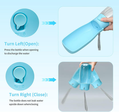 Portable Dog Water Bottle 19oz Blue