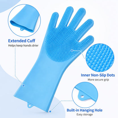 4pcs Pet bathing tools - Dog Washing Gloves,Bath Brush,Deshedding Dog Brush