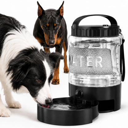 77 oz Portable Dog Water Bottle, 2.2L Dog Travel Water Dispenser Olive Green