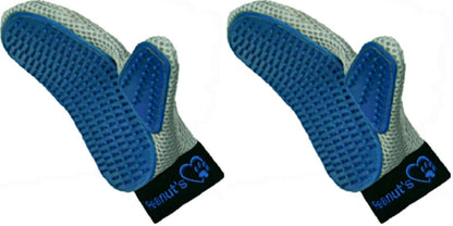 Mr. Peanut’s Pet Grooming Glove – Deshedding Hair Removal Mitt with Gentle Silicone Tips, Adjustable Wrist Strap & Breathable Mesh; Perfect for Dogs, Cats, Rabbits & Small Pets