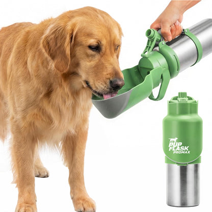 PupFlask Pro Portable Insulated Dog Water Bottle, Stainless Steel Bowl