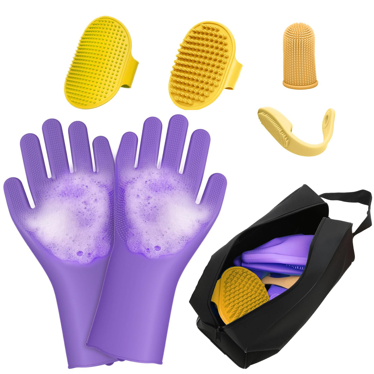 Pet Grooming Kit & Bath Supplies for Dogs, Cats -