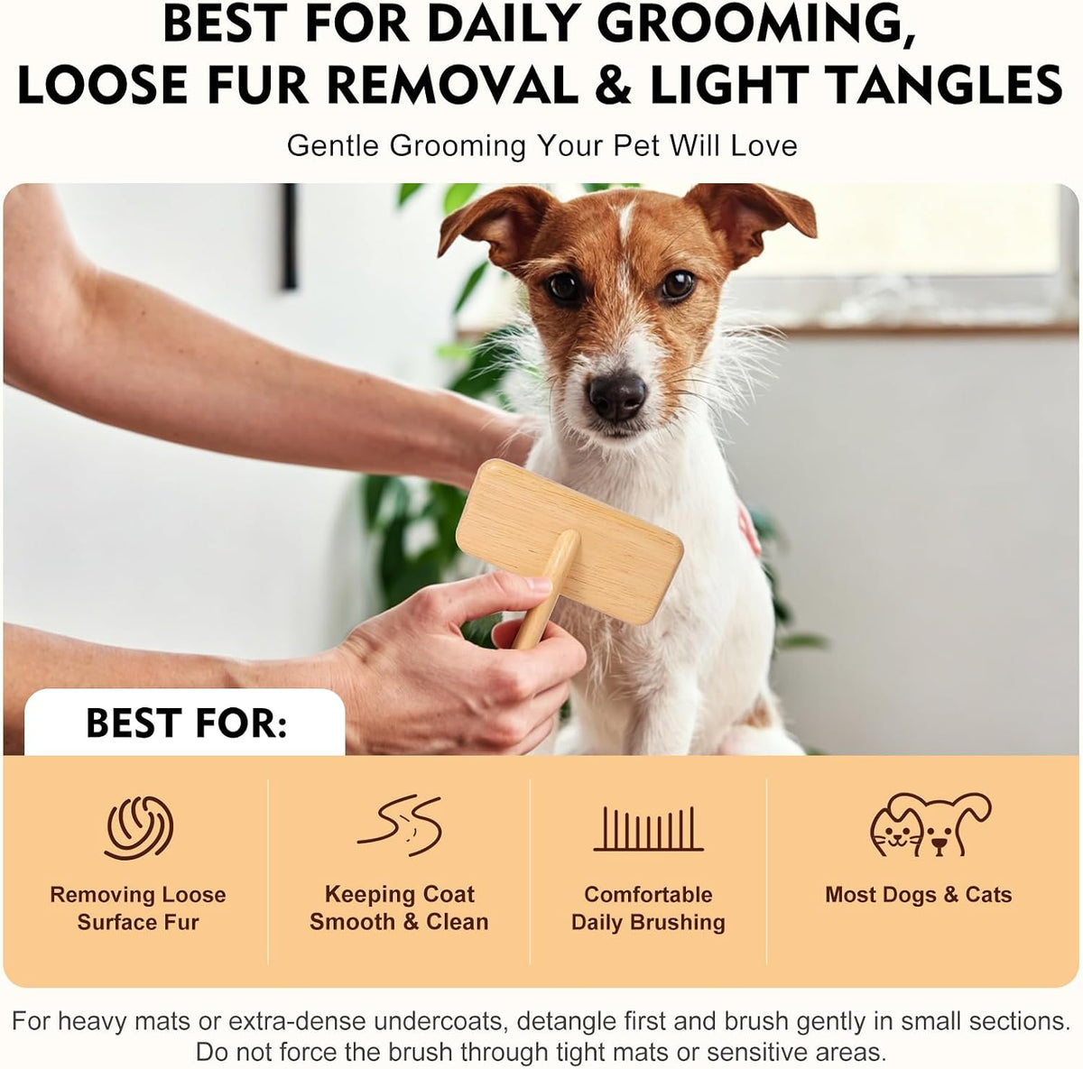 Slicker Brush for Dogs & Cats, Dog & Cat Brush for Shedding & Grooming