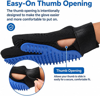 NVNAN Cat & Dog Grooming Glove and Curry Brush Set