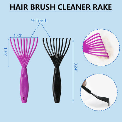 5-in-1 Dog & Cat Extra Long Pin Grooming Kit Slicker Brush for Large Dogs Cats Remove Loose Fur, Undercoat Brush for Shedding, Dematting Comb & Cleaner for Long Haired Pets