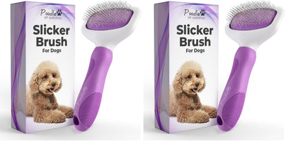 Poodle Pet Slicker Brush - For Dogs, Cats, Rabbits - Matted/Loose Fur, Knots - Suitable for Doodle/Goldendoodle Grooming and Shredding Short/Long Hair