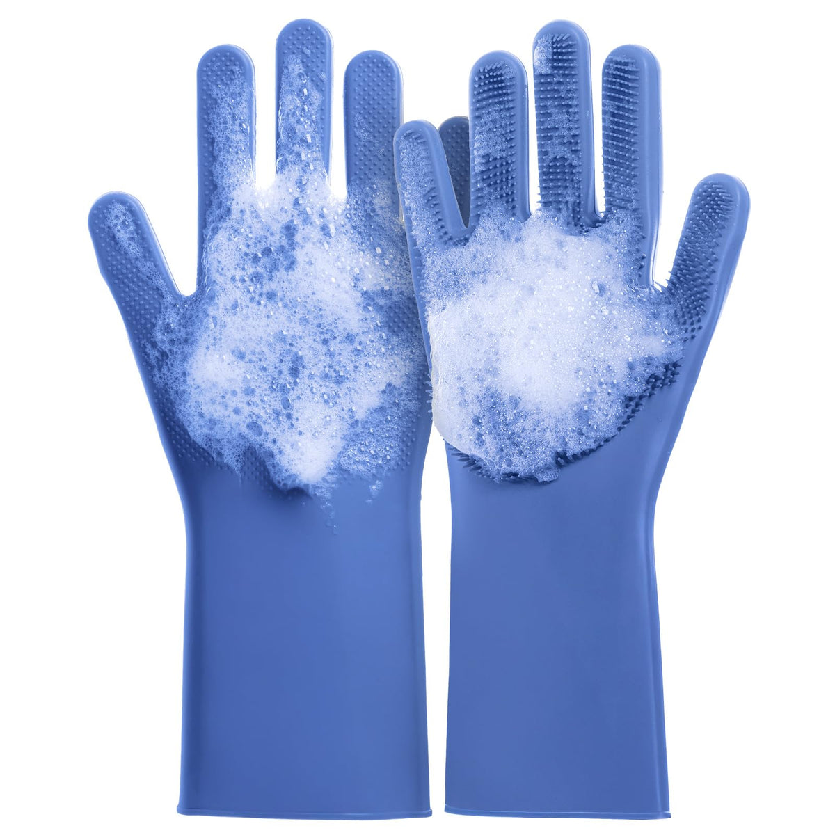 Silicone Pet Grooming Gloves Dog Washing Gloves for Bathing, 1 Pair Purple