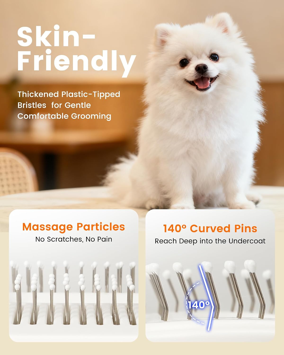 Vacuum Dog Brush for Shedding, Mess-Free Grooming