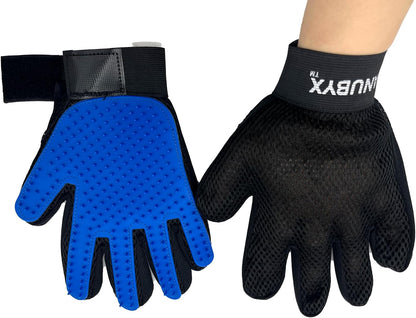 Pet Grooming Gloves for Dogs & Cats – Deshedding Hair Remover Mitt (2-Pack)