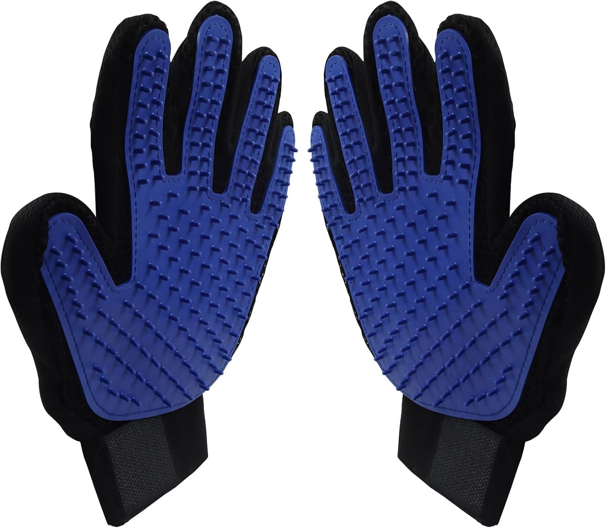 Pet Grooming Gloves, 1 Pair, Blue