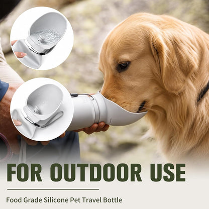 kissleaf Portable Dog Water Bottle, Collapsible, for Walks & Hiking, 550ml