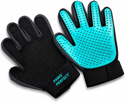 Pet Grooming Gloves for Dogs and Cats, Deshedding Hair Remover Mitt, 2 Pack Premium