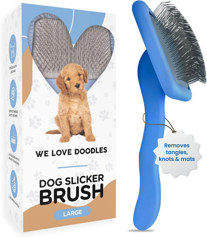 Slicker Brush for Dogs, Pet Grooming Brushes for Doodles & Poodles, Large