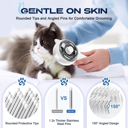 Pet Steam Brush Anti-static Self-Cleaning Mist Comb Dog Cat Grooming