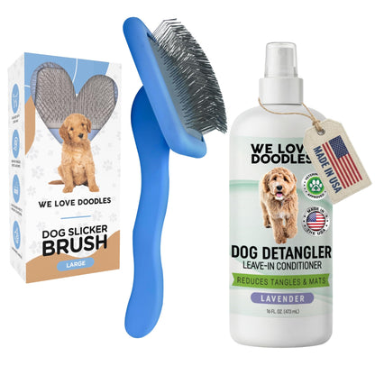 Slicker Brush for Dogs, Pet Grooming Brushes for Doodles & Poodles, Large