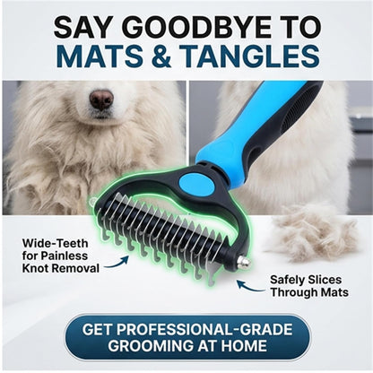 Pet Pro 2-in-1 Double-Sided Pet Grooming Tool, Pet Hair Remover