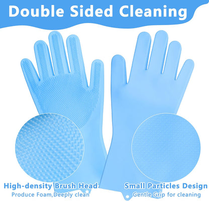 Pet Grooming Gloves—Dog Washing Gloves with High-Density Teeth