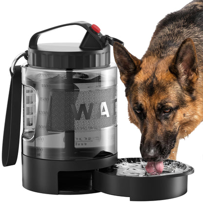 77 oz Portable Dog Water Bottle, 2.2L Dog Travel Water Dispenser Olive Green