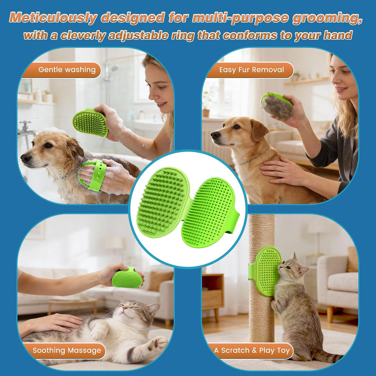 Pet Grooming Kit & Bath Supplies for Dogs, Cats -