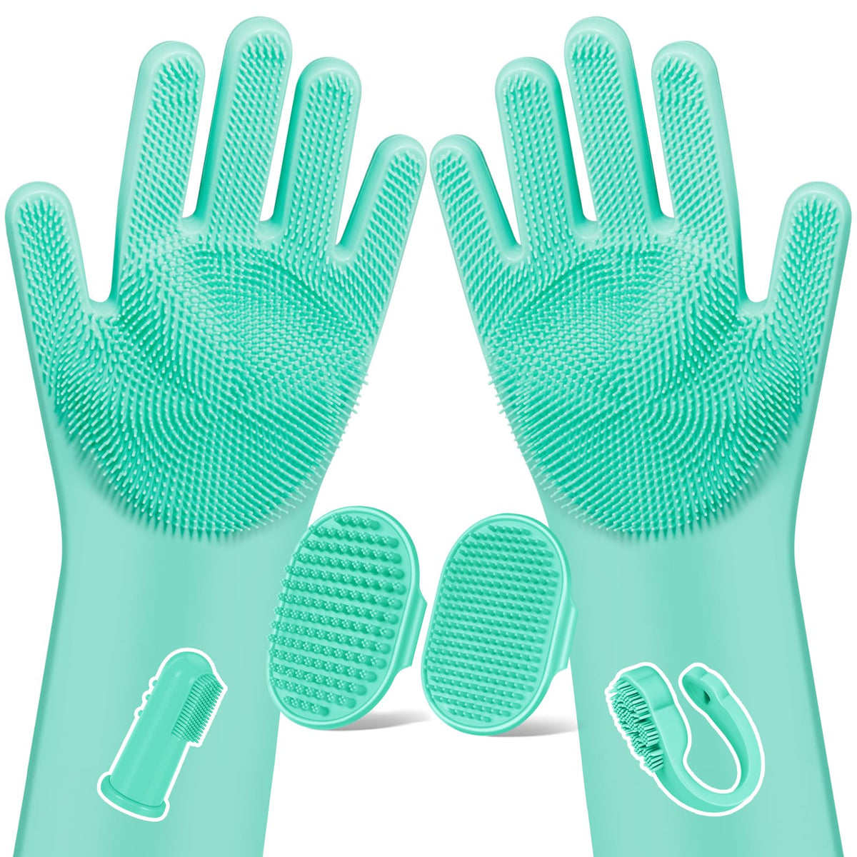 6PCS Grooming & Bath Supplies for Dogs, Cats | Dog Washing Gloves | Dog Bath Brush | Dog Shower Brush | Pet Grooming Gloves | Dog Grooming kit | Pet Supplies for Showerhead & Sprayer (Navy Blue)