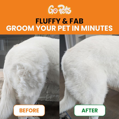GoPets 2-in-1 Deshedding & Dematting Comb & Grooming Brush for Dogs & Cats