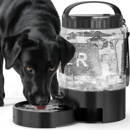 lesotc Portable Dog Water Bowl Dispenser - 77oz Travel Water Bottle