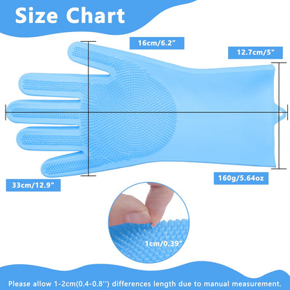 Pet Grooming Gloves—Dog Washing Gloves with High-Density Teeth