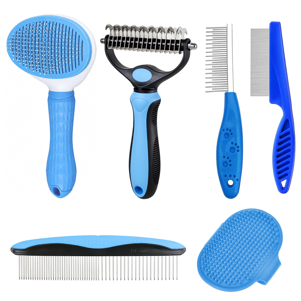 4pcs Pet bathing tools - Dog Washing Gloves,Bath Brush,Deshedding Dog Brush
