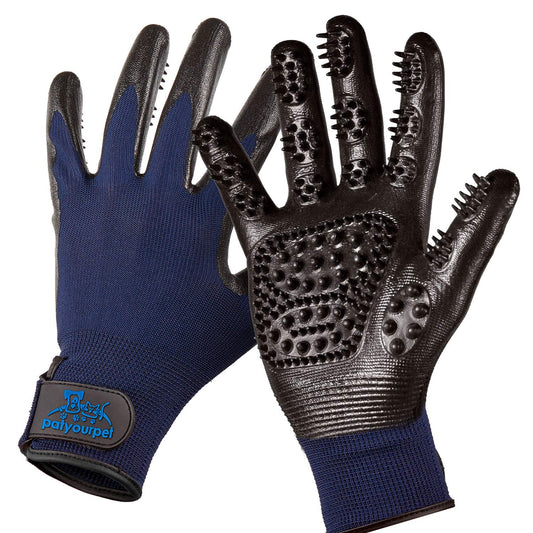 Pat Your Pet Grooming Gloves - Cat & Dog Hair Remover Glove for Deshedding Long and Short Fur
