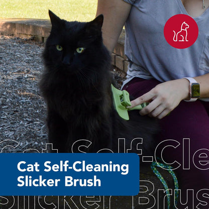 Coastal Pet Safari Cat Self Cleaning Slicker Brush, Cat Grooming Supplies