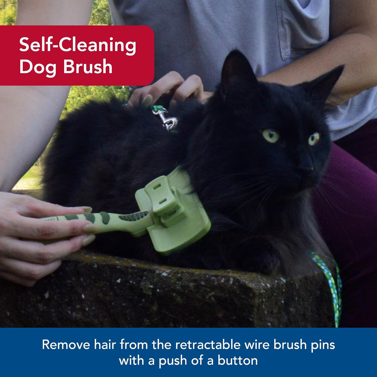 Coastal Pet Safari Cat Self Cleaning Slicker Brush, Cat Grooming Supplies