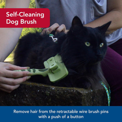 Coastal Pet Safari Cat Self Cleaning Slicker Brush, Cat Grooming Supplies