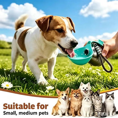 Portable Dog Water Bottle 10oz, Leak Proof No Spill Travel Water Dispenser
