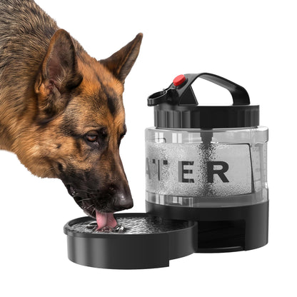 77 oz Portable Dog Water Bottle, 2.2L Dog Travel Water Dispenser Olive Green