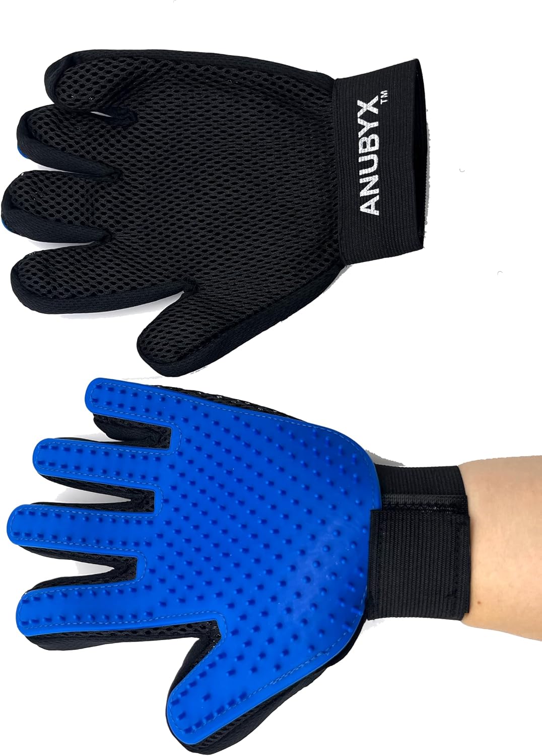 Pet Grooming Gloves for Dogs & Cats – Deshedding Hair Remover Mitt (2-Pack)