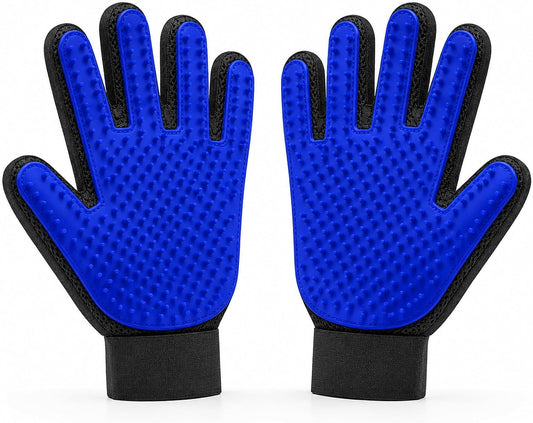 Pet Hair Removal Glove with Silicone Tips for Cat&Dog,1Pair,Blue