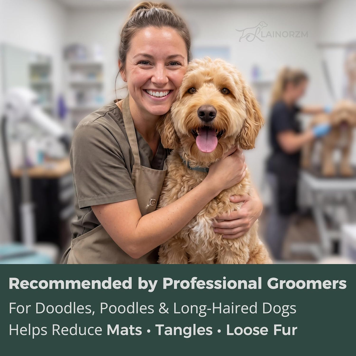 Doodle Slicker Brush for Dogs, Brush for Curly & Wavy Coats, Large