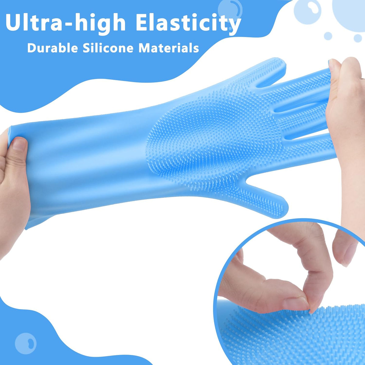 Pet Grooming Gloves—Dog Washing Gloves with High-Density Teeth