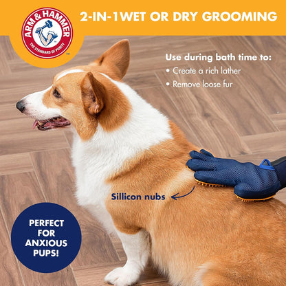 Arm & Hammer Deodorizing Dog Grooming Glove, Lily & Vanilla Scent